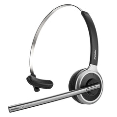 1/2 pack Mpow M5 Bluetooth V5.0 Headset Wireless Truck Driver Headphones Hands-free Call Headset with Mic for Call Center Office