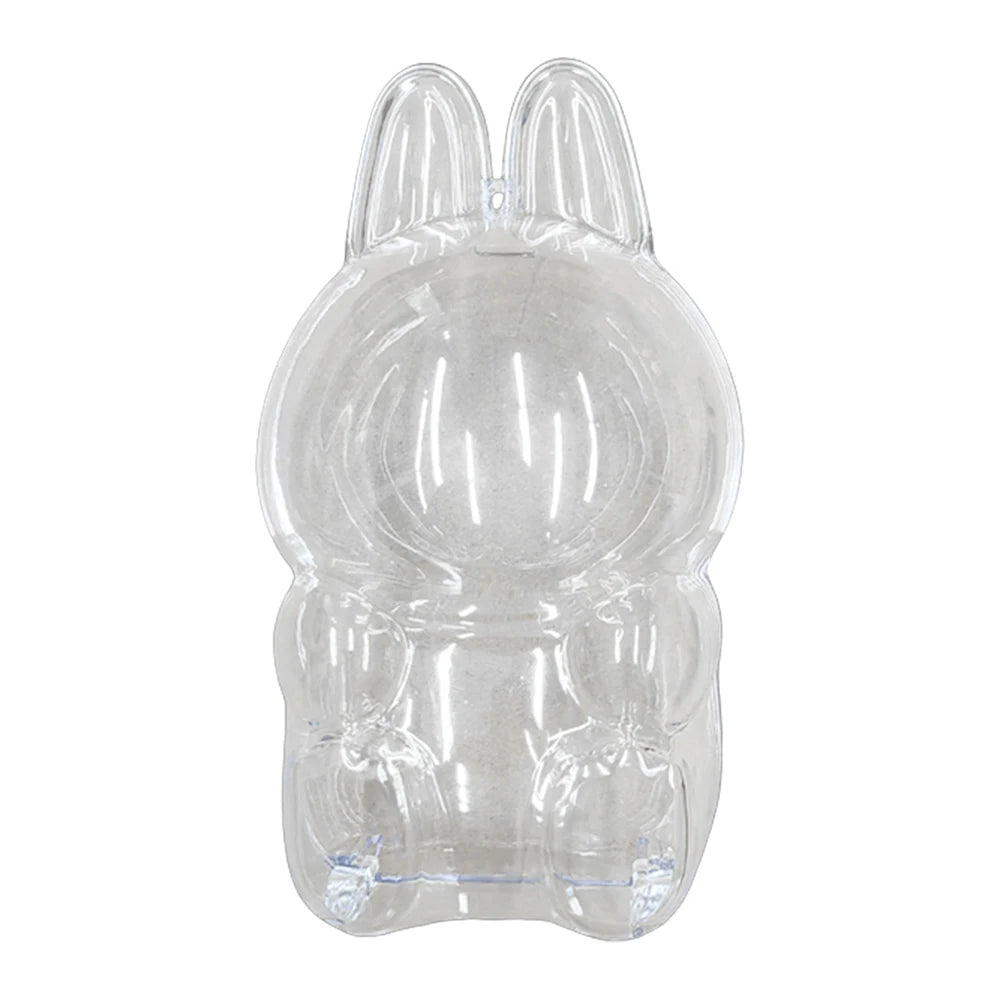 For Labubu Transparent Protective Cover Vinyl Doll Storage Box Cute Elf Plushie Display Cover for Holiday Gifts