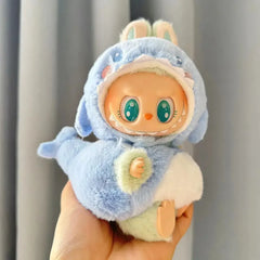For Labubu V1 V2 Idol Cute Doll Clothes Fashion Sweater Outfit Accessories Sitting Party Pink White Striped Sweater Cup Clothing