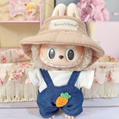 17cm Labubu Mini Plush Doll'S Clothes Outfit Accessories Cos Anime Plush Cartoon Decor For labubu shark onesie Clothing DIY Girl Gifts