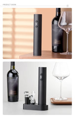 Electric Wine Bottle Opener Set Automatic Corkscrew with Aerator Pourer and Foil Cutter for Kitchen Bar Party Gifts Battery
