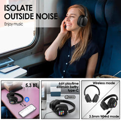 Siindoo NEWEST Hybrid ANC Wireless Headphone, ANC930Plus With Multi Magnetic Touch Control LED Screen 1GB MP3 AND APP Download