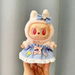 Labubu Designer Clothes Collection: Cute Doll Outfits, Luxury Toy Gift Ornaments with Seat Accessory