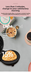 Heart Shape 106MM Size Miniature Electric Oven Mini Waffle Maker Model Kitchen Furniture Accessories For Couples Valentines Day