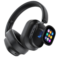 Siindoo NEWEST Hybrid ANC Wireless Headphone, ANC930Plus With Multi Magnetic Touch Control LED Screen 1GB MP3 AND APP Download