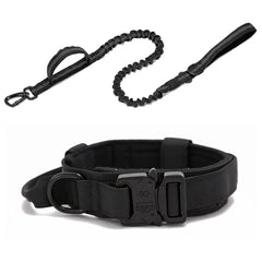Pet Dog Collar Leash Set Nylon Material Durable Dog Collar Reflective Leash Pet Tactical Training Dog Collar Large Dog Leash Set