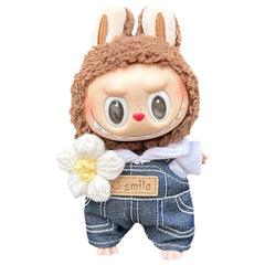 17cm Labubu Mini Plush Doll'S Clothes Outfit Accessories Cos Anime Plush Cartoon Decor For labubu shark onesie Clothing DIY Girl Gifts