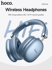 HOCO W35 Max Wireless HiFi Music Headphone 42mm Coil Speaker Candy Color Bluetooth 5.3 Sport Earphone Support AUX/TF Card Mode