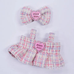 LABUBUThe first secondand third generations of Labubu can wear a small fragrant skirt set bow trendy strap skirt andbaby clothes