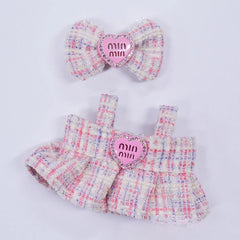 LABUBUThe first secondand third generations of Labubu can wear a small fragrant skirt set bow trendy strap skirt andbaby clothes