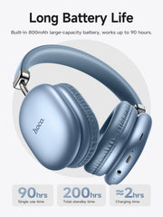 HOCO W35 Max Wireless HiFi Music Headphone 42mm Coil Speaker Candy Color Bluetooth 5.3 Sport Earphone Support AUX/TF Card Mode