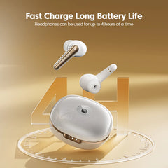 Toocki ANC Bluetooth Earphone 5.4 Dual Noise Cancellation Waterproof Wireless Headphone 3D Stereo In-ear ENC Earbuds With Mic
