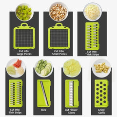 16 in 1 Multifunctional Vegetable Chopper Onion Chopper Handle Food Grid Food Chopper Kitchen Vegetable Slicer Dicer