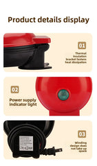 Heart Shape 106MM Size Miniature Electric Oven Mini Waffle Maker Model Kitchen Furniture Accessories For Couples Valentines Day