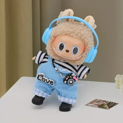 17cm Labubu Doll's Clothes Cute Fashion V1V2 Idol Clothing DIY Kids Gift Labubu Dress Cloak Gift Clothes Hair accessories Ropa