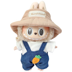 17cm Labubu Mini Plush Doll'S Clothes Outfit Accessories Cos Anime Plush Cartoon Decor For labubu shark onesie Clothing DIY Girl Gifts