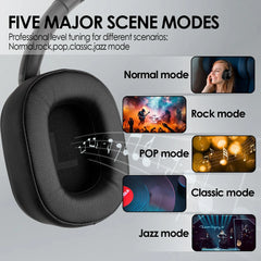 Siindoo NEWEST Hybrid ANC Wireless Headphone, ANC930Plus With Multi Magnetic Touch Control LED Screen 1GB MP3 AND APP Download