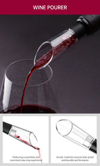Electric Wine Bottle Opener Set Automatic Corkscrew with Aerator Pourer and Foil Cutter for Kitchen Bar Party Gifts Battery