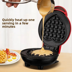 Heart Shape 106MM Size Miniature Electric Oven Mini Waffle Maker Model Kitchen Furniture Accessories For Couples Valentines Day