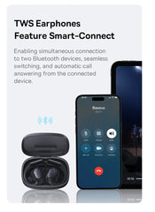 Baseus Eli 10i Fit Open-Ear Earphones Wireless Bluetooth 5.4 Headphones IP54 Waterproof Air conduction AI Clear Calls Earbuds