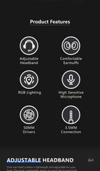 SW-G10 New Gaming Headset Headphones With Mic Stereo Earphones Deep Bass For PC Computer Gamer Laptop Auriculares For PS4 Xbo