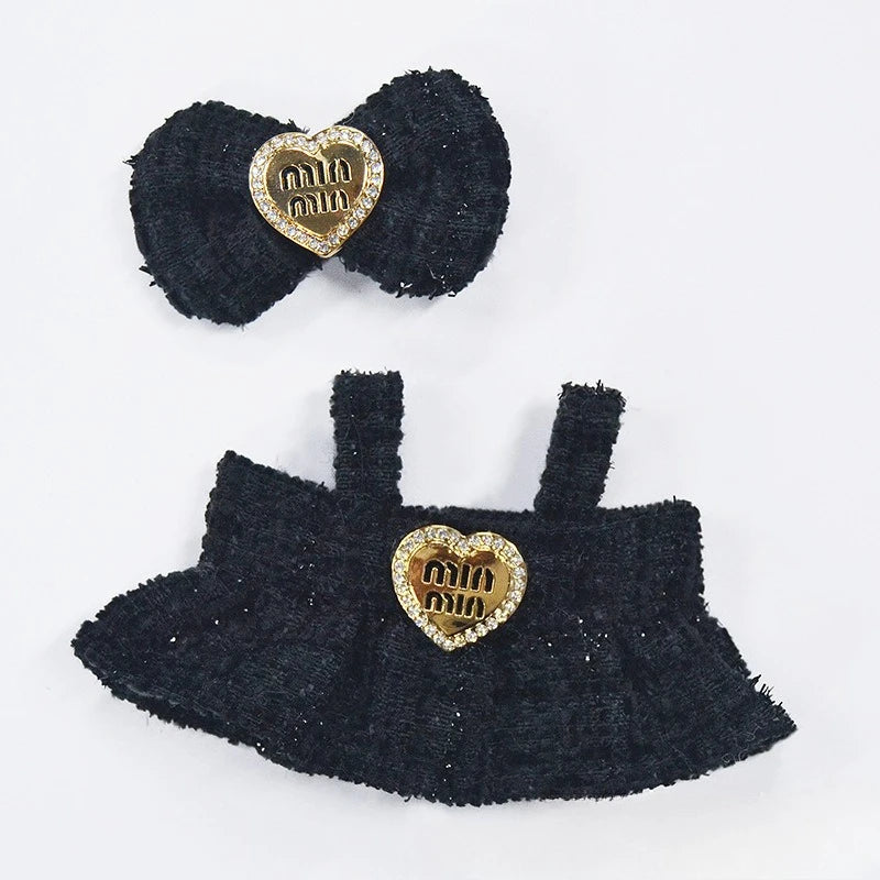 LABUBUThe first secondand third generations of Labubu can wear a small fragrant skirt set bow trendy strap skirt andbaby clothes