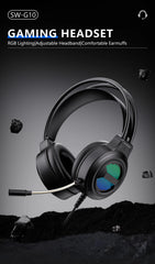 SW-G10 New Gaming Headset Headphones With Mic Stereo Earphones Deep Bass For PC Computer Gamer Laptop Auriculares For PS4 Xbo