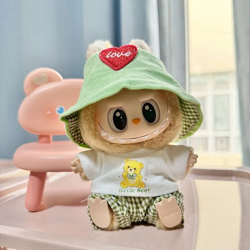 Labubu Designer Clothes Collection: Cute Doll Outfits, Luxury Toy Gift Ornaments with Seat Accessory