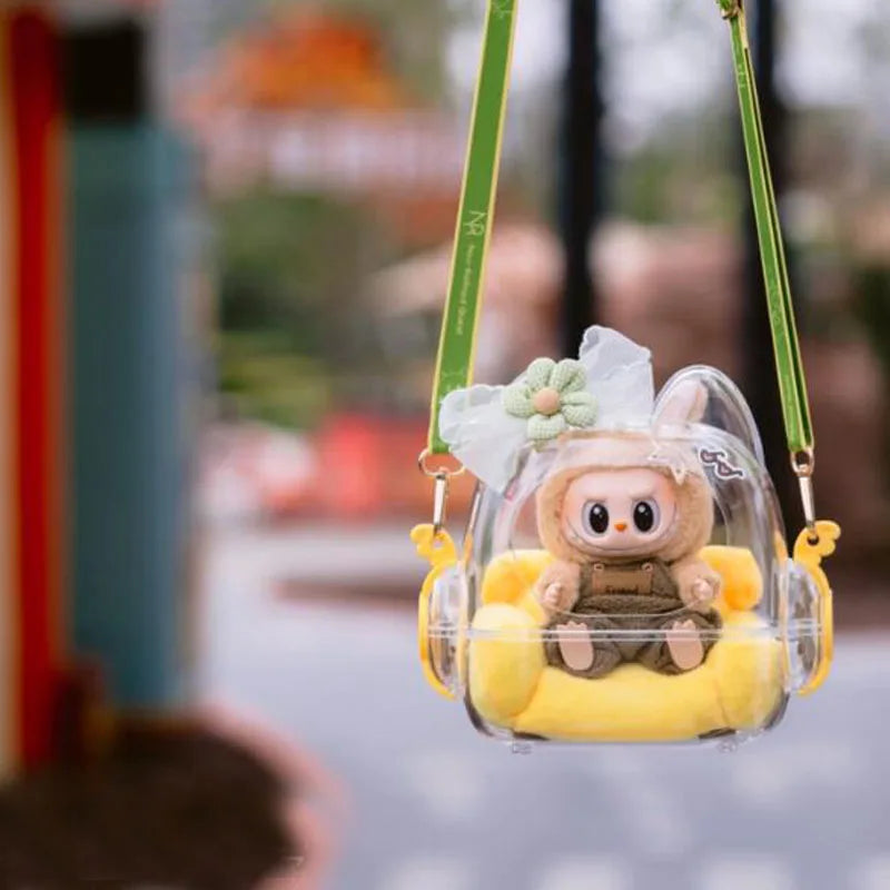 Labubu Blind Box Storage Bag Cute Transparent Crossbody Bag Display Case For Dolls Toy