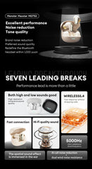 Monster MQT52 Wireless Bluetooth 5.4 Earphones Long Battery Life Gaming Headphones Dual Mode HIFI Stereo Sound Headset With Mic