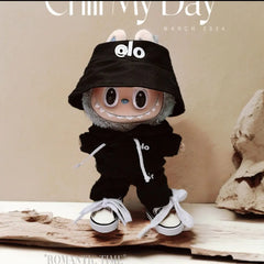 Clothes only] one or two generations of LABUBU sitting party keychain Labubu clothes pendant fashion cute casual suit
