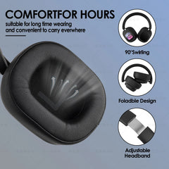 Siindoo NEWEST Hybrid ANC Wireless Headphone, ANC930Plus With Multi Magnetic Touch Control LED Screen 1GB MP3 AND APP Download
