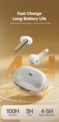 Toocki ANC Bluetooth Earphone 5.4 Dual Noise Cancellation Waterproof Wireless Headphone 3D Stereo In-ear ENC Earbuds With Mic