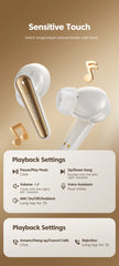 Toocki ANC Bluetooth Earphone 5.4 Dual Noise Cancellation Waterproof Wireless Headphone 3D Stereo In-ear ENC Earbuds With Mic